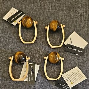 NWT Kim Seybert set of 4 tiger eye napkin ring